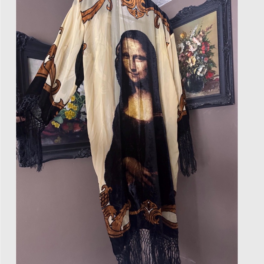Vintage Camisole Duster With Fringe
